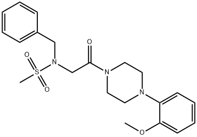 N-benzyl-N-{2-[4-(2-methoxyphenyl)-1-piperazinyl]-2-oxoethyl}methanesulfonamide Structure