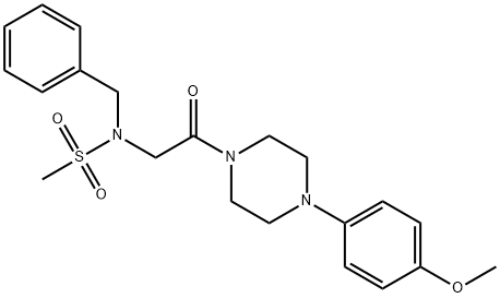 N-benzyl-N-{2-[4-(4-methoxyphenyl)-1-piperazinyl]-2-oxoethyl}methanesulfonamide 结构式