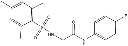 N-(4-fluorophenyl)-2-[(mesitylsulfonyl)amino]acetamide Structure