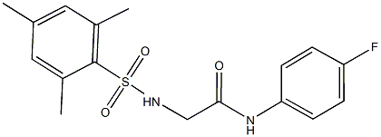 N-(4-fluorophenyl)-2-[(mesitylsulfonyl)amino]acetamide Struktur