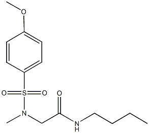 N-butyl-2-[[(4-methoxyphenyl)sulfonyl](methyl)amino]acetamide,593264-32-5,结构式