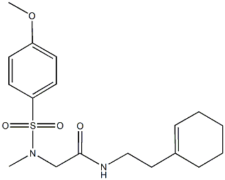 N-[2-(1-cyclohexen-1-yl)ethyl]-2-[[(4-methoxyphenyl)sulfonyl](methyl)amino]acetamide Struktur