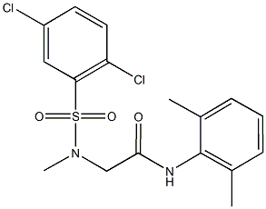 2-[[(2,5-dichlorophenyl)sulfonyl](methyl)amino]-N-(2,6-dimethylphenyl)acetamide Structure