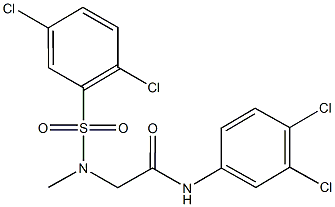 N-(3,4-dichlorophenyl)-2-[[(2,5-dichlorophenyl)sulfonyl](methyl)amino]acetamide Structure