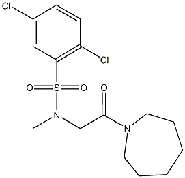 N-[2-(1-azepanyl)-2-oxoethyl]-2,5-dichloro-N-methylbenzenesulfonamide Structure