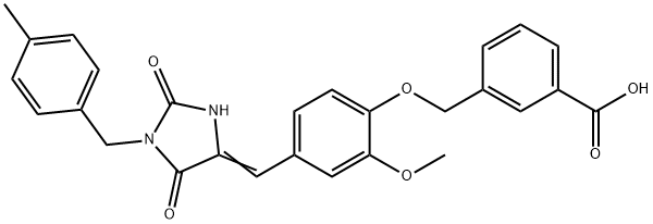 593265-27-1 3-[(2-methoxy-4-{[1-(4-methylbenzyl)-2,5-dioxo-4-imidazolidinylidene]methyl}phenoxy)methyl]benzoic acid