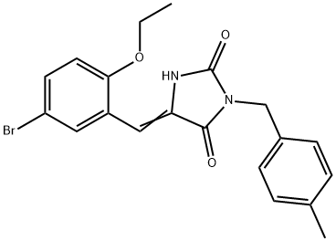 5-(5-bromo-2-ethoxybenzylidene)-3-(4-methylbenzyl)-2,4-imidazolidinedione Structure