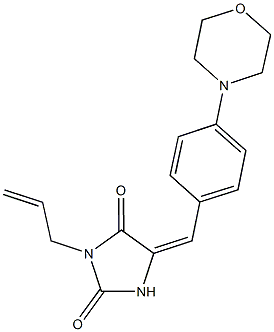 3-allyl-5-[4-(4-morpholinyl)benzylidene]-2,4-imidazolidinedione 结构式