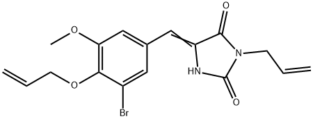 3-allyl-5-[4-(allyloxy)-3-bromo-5-methoxybenzylidene]-2,4-imidazolidinedione Structure