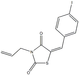 3-allyl-5-(4-iodobenzylidene)-1,3-thiazolidine-2,4-dione Struktur