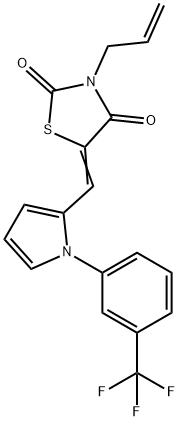 3-allyl-5-({1-[3-(trifluoromethyl)phenyl]-1H-pyrrol-2-yl}methylene)-1,3-thiazolidine-2,4-dione Structure