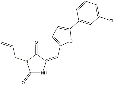 593274-86-3 3-allyl-5-{[5-(3-chlorophenyl)-2-furyl]methylene}-2,4-imidazolidinedione