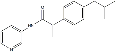 2-(4-isobutylphenyl)-N-(3-pyridinyl)propanamide Struktur
