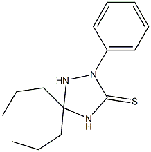 2-phenyl-5,5-dipropyl-1,2,4-triazolidine-3-thione Structure