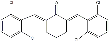 2,6-bis(2,6-dichlorobenzylidene)cyclohexanone Structure