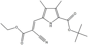 tert-butyl 5-(2-cyano-3-ethoxy-3-oxo-1-propenyl)-3,4-dimethyl-1H-pyrrole-2-carboxylate,59435-13-1,结构式