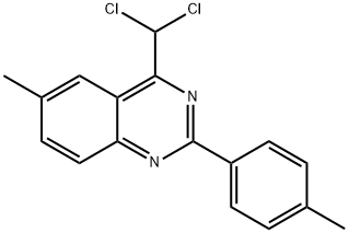 4-(dichloromethyl)-6-methyl-2-(4-methylphenyl)quinazoline Struktur