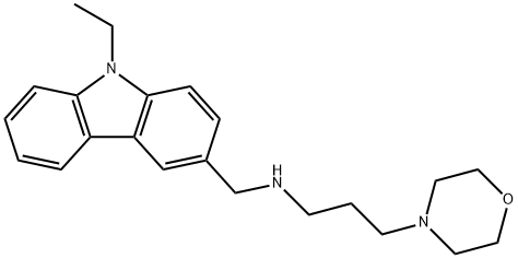 N-[(9-ethyl-9H-carbazol-3-yl)methyl]-N-[3-(4-morpholinyl)propyl]amine 化学構造式