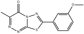 7-(3-methoxyphenyl)-3-methyl-4H-[1,3,4]thiadiazolo[2,3-c][1,2,4]triazin-4-one Struktur
