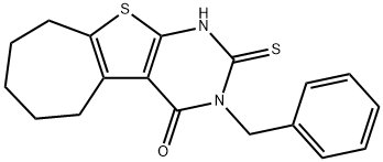 3-benzyl-2-thioxo-1,2,3,5,6,7,8,9-octahydro-4H-cyclohepta[4,5]thieno[2,3-d]pyrimidin-4-one 结构式