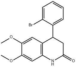 4-(2-bromophenyl)-6,7-dimethoxy-3,4-dihydro-2(1H)-quinolinone Structure