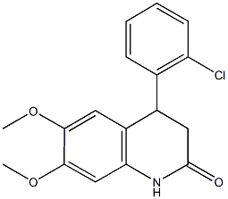 4-(2-chlorophenyl)-6,7-dimethoxy-3,4-dihydro-2(1H)-quinolinone,599150-89-7,结构式