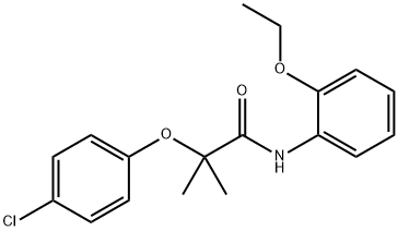 2-(4-chlorophenoxy)-N-(2-ethoxyphenyl)-2-methylpropanamide 结构式
