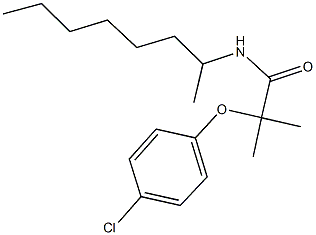 2-(4-chlorophenoxy)-2-methyl-N-(1-methylheptyl)propanamide Structure