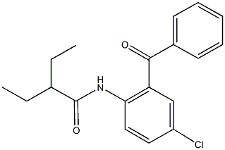N-(2-benzoyl-4-chlorophenyl)-2-ethylbutanamide Struktur