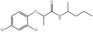 2-(2,4-dichlorophenoxy)-N-(1-methylbutyl)propanamide 化学構造式