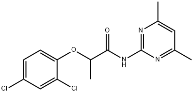 2-(2,4-dichlorophenoxy)-N-(4,6-dimethyl-2-pyrimidinyl)propanamide Structure