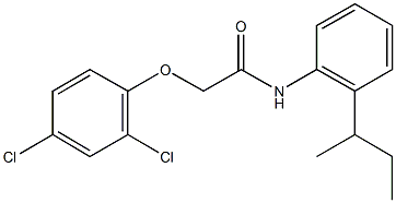 N-(2-sec-butylphenyl)-2-(2,4-dichlorophenoxy)acetamide,599187-39-0,结构式