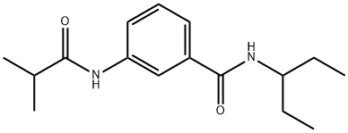 N-(1-ethylpropyl)-3-(isobutyrylamino)benzamide Struktur
