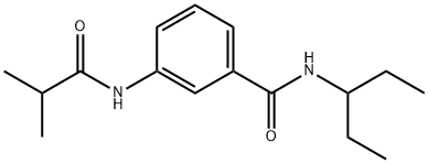 N-(1-ethylpropyl)-3-(isobutyrylamino)benzamide Structure