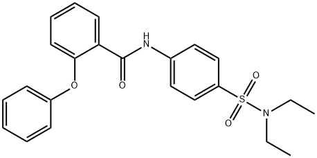 N-{4-[(diethylamino)sulfonyl]phenyl}-2-phenoxybenzamide 结构式