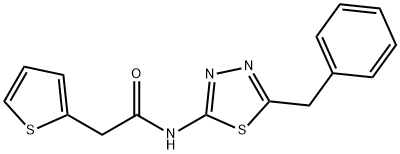 N-(5-benzyl-1,3,4-thiadiazol-2-yl)-2-(2-thienyl)acetamide Structure