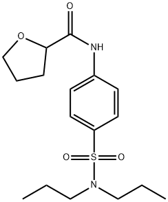 N-{4-[(dipropylamino)sulfonyl]phenyl}tetrahydro-2-furancarboxamide 化学構造式