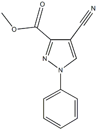 methyl 4-cyano-1-phenyl-1H-pyrazole-3-carboxylate Structure