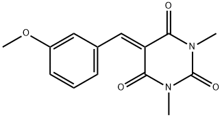 5-(3-methoxybenzylidene)-1,3-dimethyl-2,4,6(1H,3H,5H)-pyrimidinetrione,60190-30-9,结构式