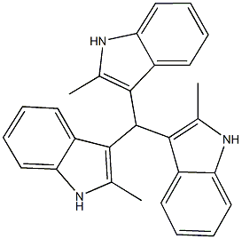 3-[bis(2-methyl-1H-indol-3-yl)methyl]-2-methyl-1H-indole Struktur