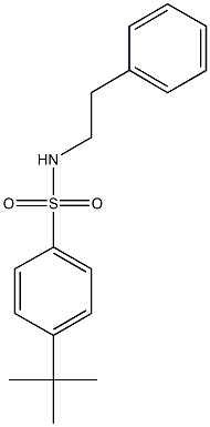 4-tert-butyl-N-(2-phenylethyl)benzenesulfonamide Struktur