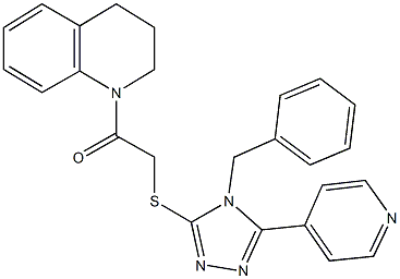 603099-80-5 1-({[4-benzyl-5-(4-pyridinyl)-4H-1,2,4-triazol-3-yl]sulfanyl}acetyl)-1,2,3,4-tetrahydroquinoline