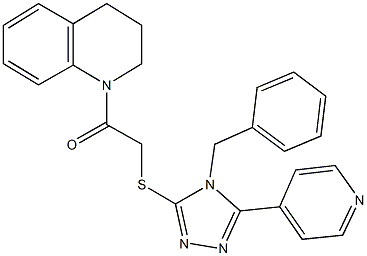 1-({[4-benzyl-5-(4-pyridinyl)-4H-1,2,4-triazol-3-yl]sulfanyl}acetyl)-1,2,3,4-tetrahydroquinoline 结构式