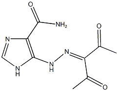 5-[2-(1-acetyl-2-oxopropylidene)hydrazino]-1H-imidazole-4-carboxamide|