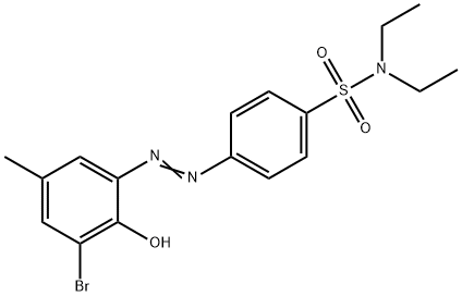 4-[(3-bromo-2-hydroxy-5-methylphenyl)diazenyl]-N,N-diethylbenzenesulfonamide,606923-39-1,结构式