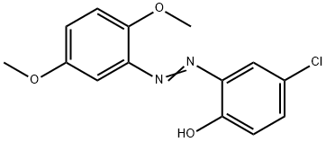 4-chloro-2-[(2,5-dimethoxyphenyl)diazenyl]phenol 化学構造式