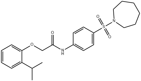 606923-50-6 N-[4-(1-azepanylsulfonyl)phenyl]-2-(2-isopropylphenoxy)acetamide