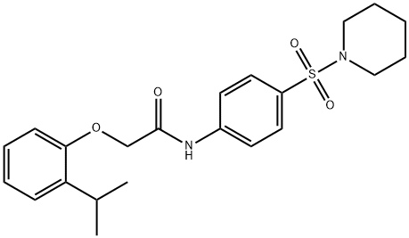2-(2-isopropylphenoxy)-N-[4-(1-piperidinylsulfonyl)phenyl]acetamide 结构式
