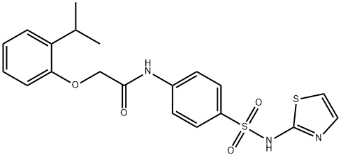 2-(2-isopropylphenoxy)-N-{4-[(1,3-thiazol-2-ylamino)sulfonyl]phenyl}acetamide 结构式