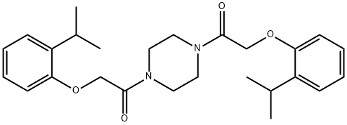 1,4-bis[(2-isopropylphenoxy)acetyl]piperazine Structure